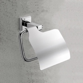 Toilet Paper Holder Toilet Roll Holder With Cover, Polished Chrome Gedy 6925-13